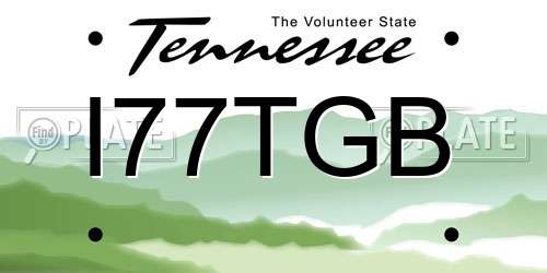 I77TGB Tennessee License Plate