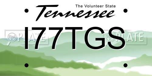 I77TGS Tennessee License Plate