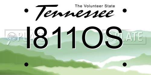 I811OS Tennessee License Plate