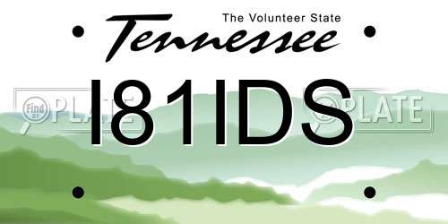 I81IDS Tennessee License Plate