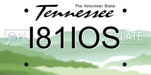 I81IOS Tennessee License Plate