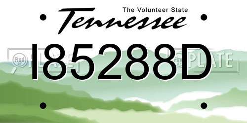 I85288D Tennessee License Plate