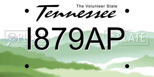 I879AP Tennessee License Plate