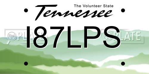 I87LPS Tennessee License Plate