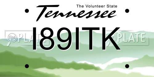 I89ITK Tennessee License Plate