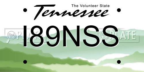 I89NSS Tennessee License Plate