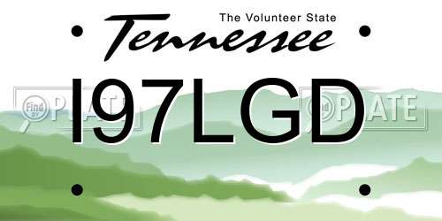 I97LGD Tennessee License Plate