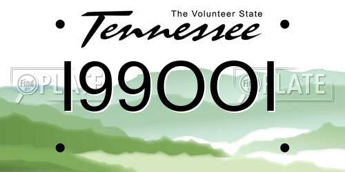 I99OOI Tennessee License Plate