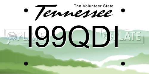 I99QDI Tennessee License Plate