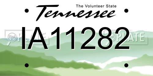 IA11282 Tennessee License Plate
