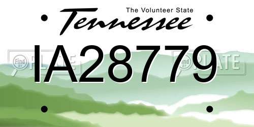 IA28779 Tennessee License Plate