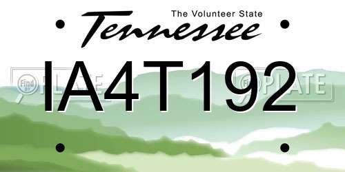IA4T192 Tennessee License Plate