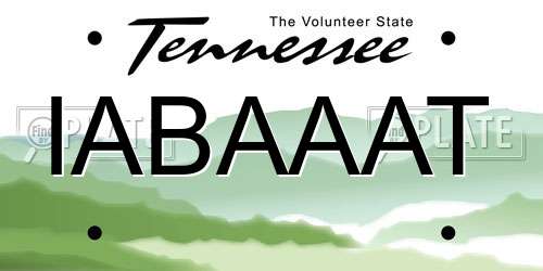 IABAAAT Tennessee License Plate