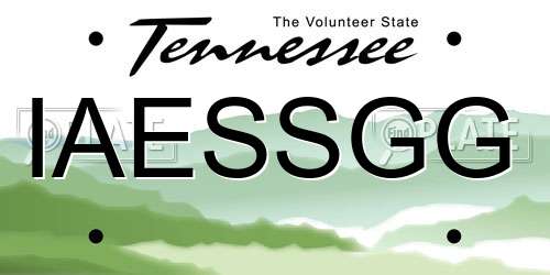 IAESSGG Tennessee License Plate