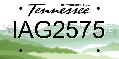 IAG2575 Tennessee License Plate