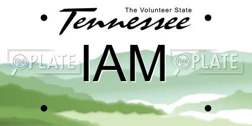 IAM Tennessee License Plate
