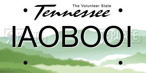 IAOBOOI Tennessee License Plate
