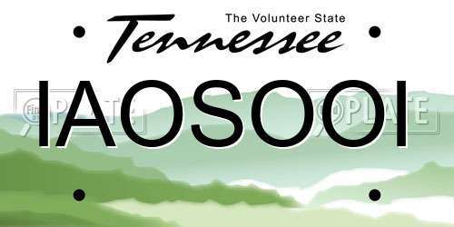 IAOSOOI Tennessee License Plate
