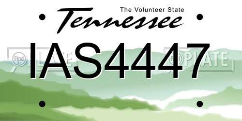 IAS4447 Tennessee License Plate