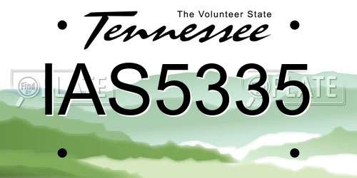 IAS5335 Tennessee License Plate