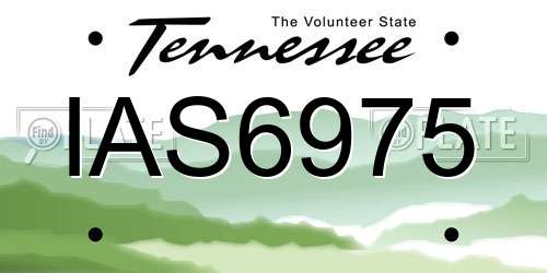 IAS6975 Tennessee License Plate