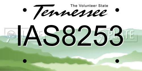 IAS8253 Tennessee License Plate