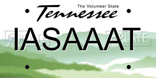 IASAAAT Tennessee License Plate