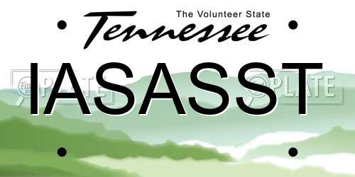 IASASST Tennessee License Plate