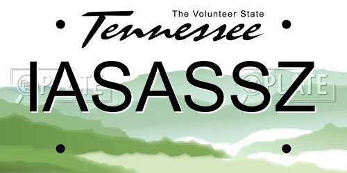 IASASSZ Tennessee License Plate