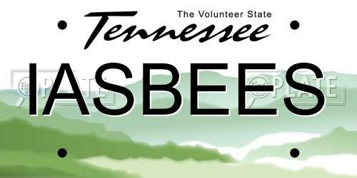 IASBEES Tennessee License Plate