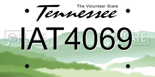 IAT4069 Tennessee License Plate