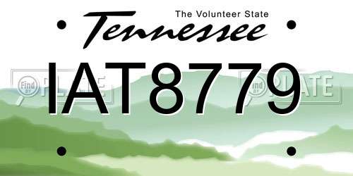 IAT8779 Tennessee License Plate