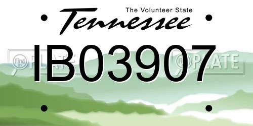 IB03907 Tennessee License Plate