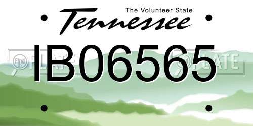IB06565 Tennessee License Plate