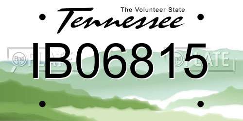 IB06815 Tennessee License Plate