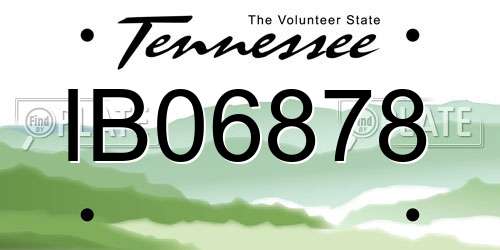 IB06878 Tennessee License Plate