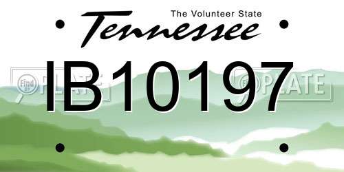 IB10197 Tennessee License Plate