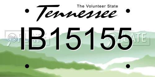 IB15155 Tennessee License Plate