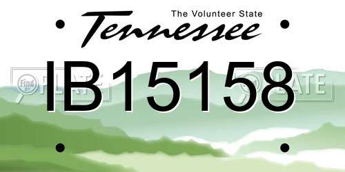 IB15158 Tennessee License Plate
