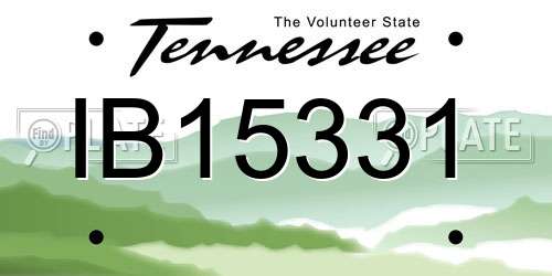 IB15331 Tennessee License Plate