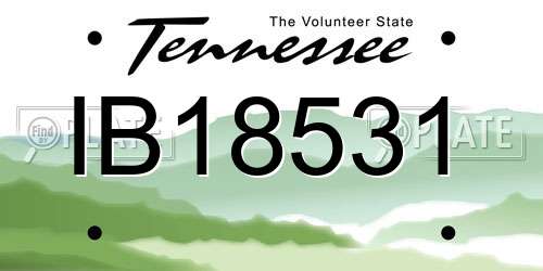 IB18531 Tennessee License Plate