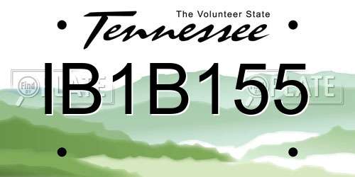 IB1B155 Tennessee License Plate