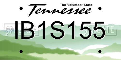 IB1S155 Tennessee License Plate