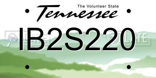 IB2S220 Tennessee License Plate