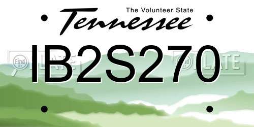 IB2S270 Tennessee License Plate