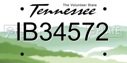 IB34572 Tennessee License Plate