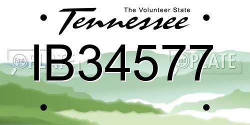 IB34577 Tennessee License Plate