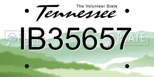 IB35657 Tennessee License Plate