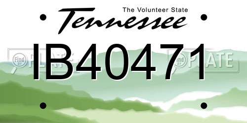 IB40471 Tennessee License Plate