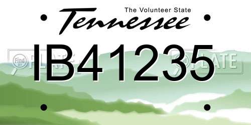 IB41235 Tennessee License Plate